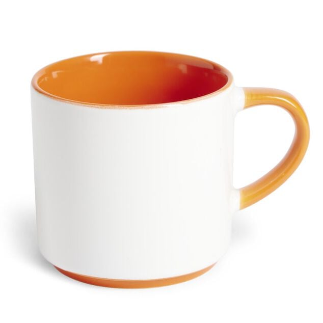 Mug gr&egrave;s bicolore 450mL &Oslash;8,5xH8cm