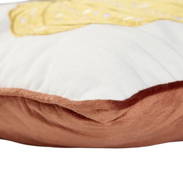 Coussin rectangulaire blanc motif 3 citrouilles 30x50cm