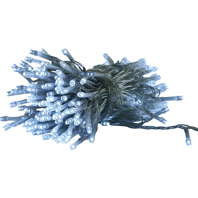 Guirlande Solaire 400 LED blanc clignotant fixe 40 m