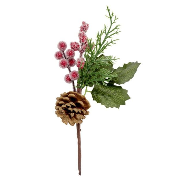 Branche de No&euml;l d&eacute;corative 21cm (6 mod&egrave;les)
