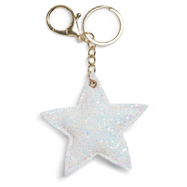 Porte cl&eacute; paillet&eacute; &eacute;toile ou coeur