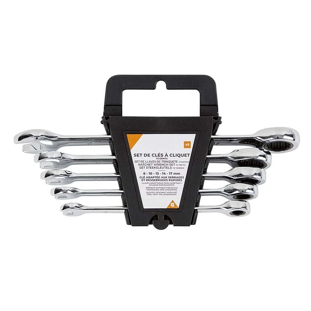 Set cl&eacute; &agrave; cliquet 72 dents x5