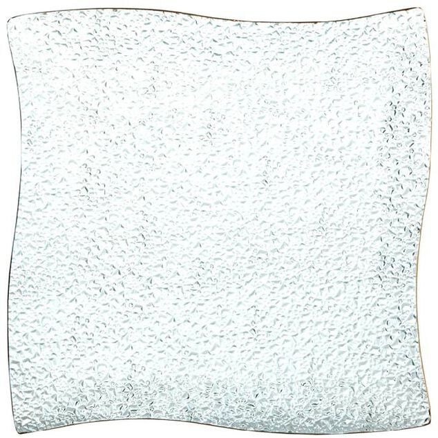 Service vaisselle dor&eacute; transparent 18 pi&egrave;ces