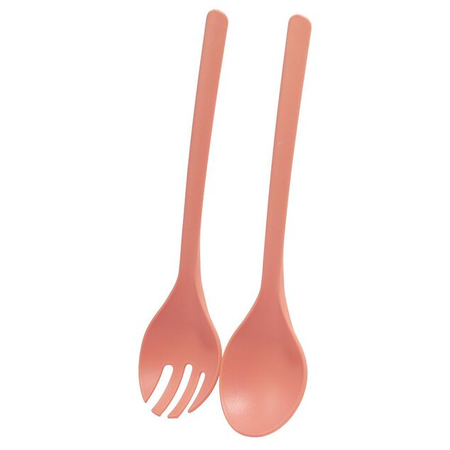 Couverts &agrave; salade plastique color&eacute; L26,5cm