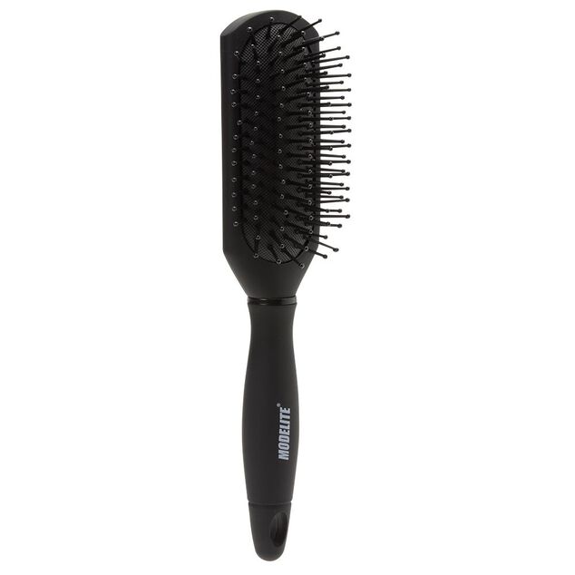 Brosse pneumatique rectangulaire picots perl&eacute;s pvc noir
