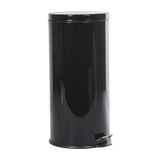 Poubelle ronde p&eacute;dale noir 30L