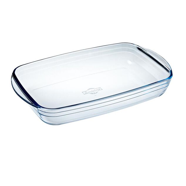 Plat &agrave; four rectangulaire en verre