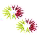 Pince à linge plastique bleu et rose x20