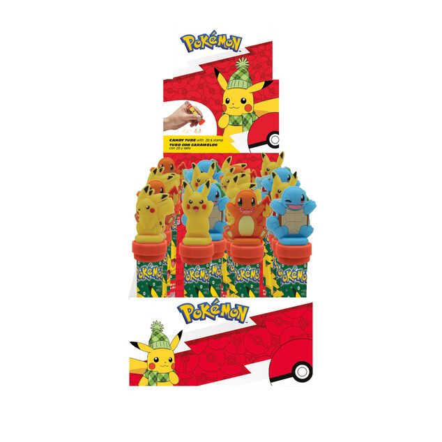 Tube de 20 bonbons Pok&eacute;mon avec capuchon tampon