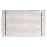 Tapis de bain 100% coton blanc et noir 70x50cm