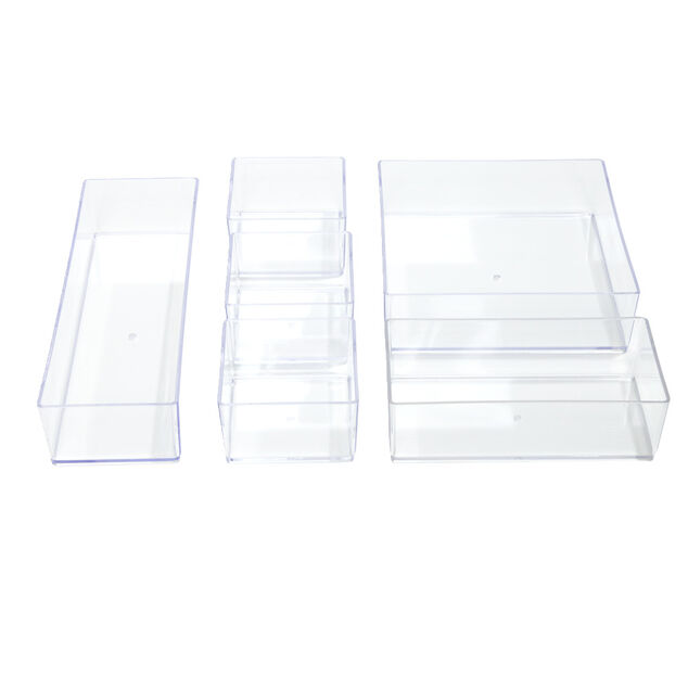 Boîte de rangement maquillage 6 compartiments interchangeables 30x22,5cm