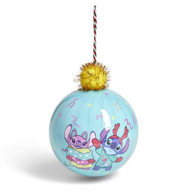 Boule de No&euml;l Stitch avec pompon &Oslash;12cm H15cm