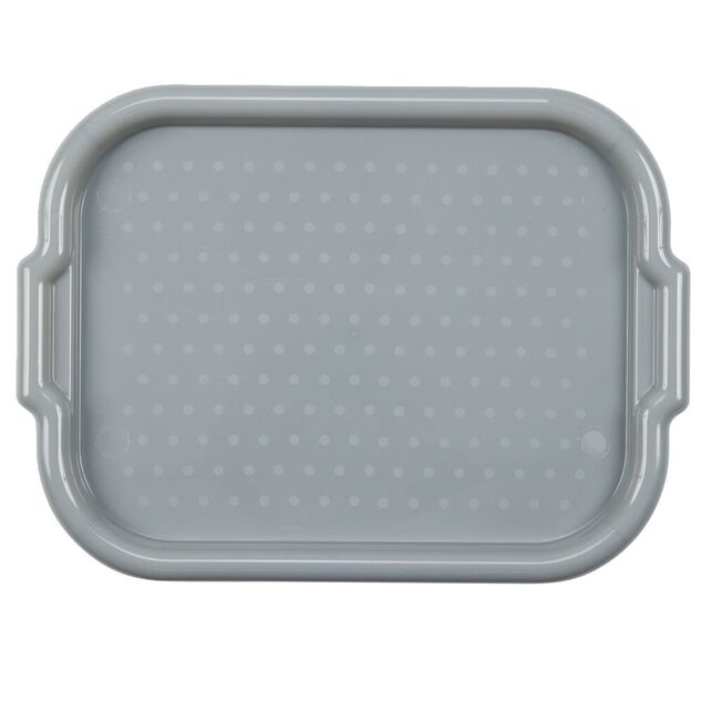 Plateau rectangulaire plastique gris 29x40cm
