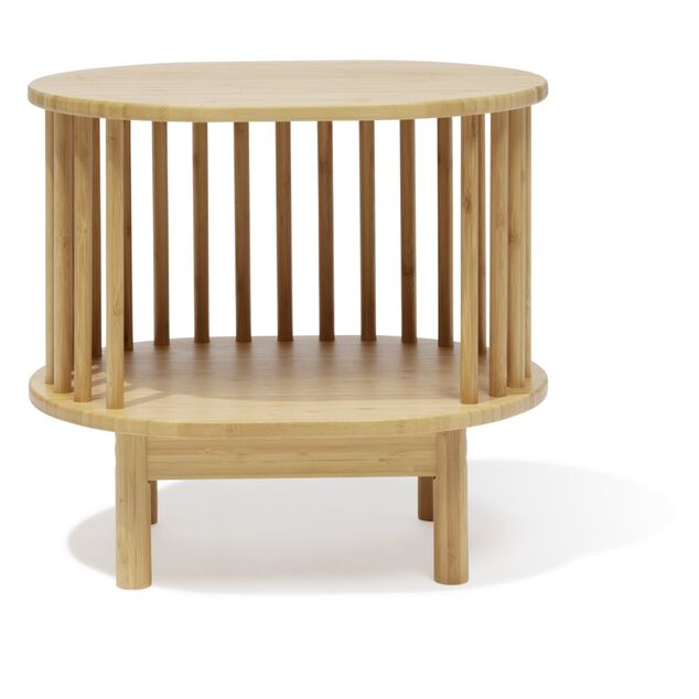 Chevet Ga&iuml;a bambou naturel - L46xP35xH41,5cm