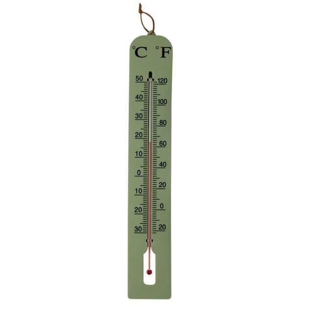 Thermom&egrave;tre plastique vert H40 cm