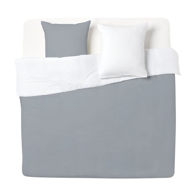 Parure de lit 2 personnes 240x260cm bicolore 3 pi&egrave;ces (2 mod&egrave;les)