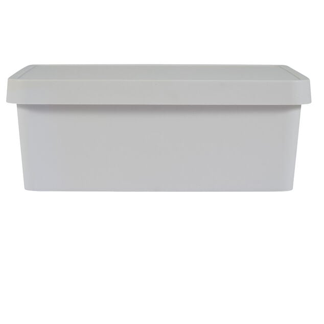 Bo&icirc;te de rangement avec couvercle beige 11 L