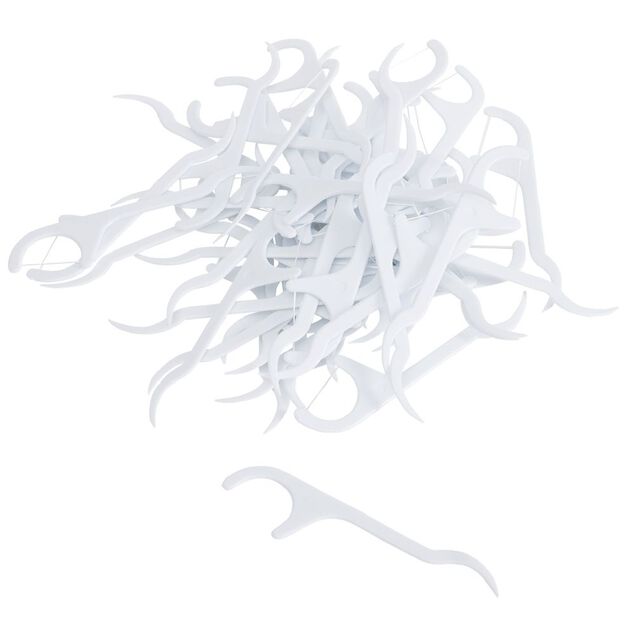 Fil dentaire avec manche cure dents 50 pièces