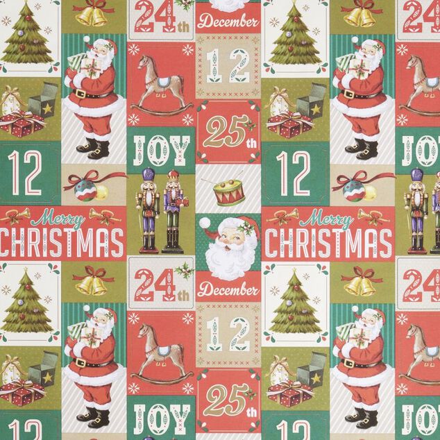 Rouleau papier cadeau No&euml;l 2m (6 mod&egrave;les)