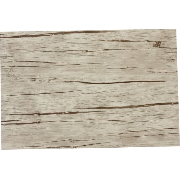 Set de table rectangulaire plastique effet bois gris clair