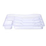 Range-couverts en plastique transparent - L.33xl.25,5xH.4cm