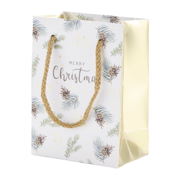 Sac cadeau de No&euml;l petit mod&egrave;le H14.5cm (2 mod&egrave;les)