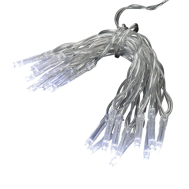 Guirlande électrique Noël intérieur 30LED blanc froid 3 m