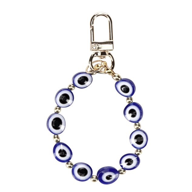 Porte-cl&eacute; bracelet perle yeux L10cm (2 mod&egrave;les)