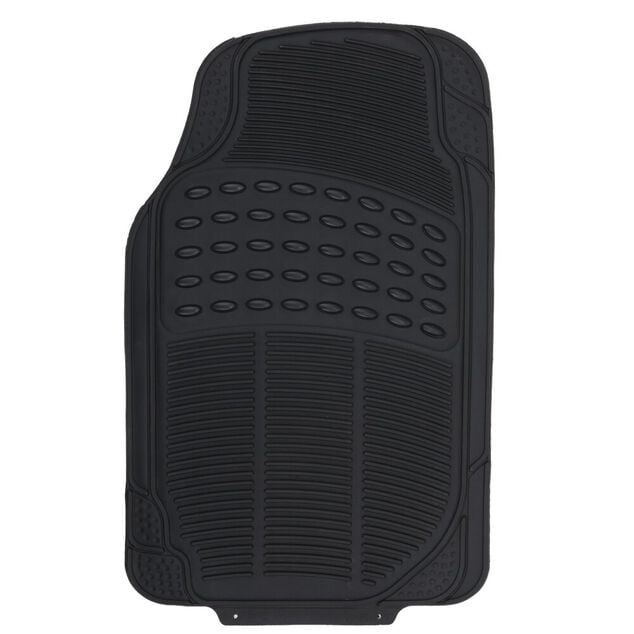 Set tapis de voiture x4 avant 43x70cm et arri&egrave;re 42,5x43cm PVC noir