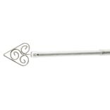 Kit tringle coeur blanc L95-180cm