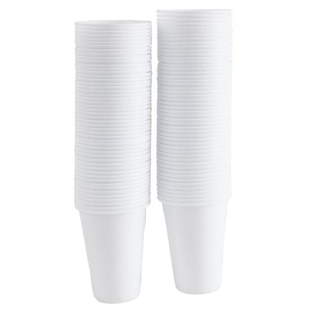 Gobelet plastique x100 blanc 200ml