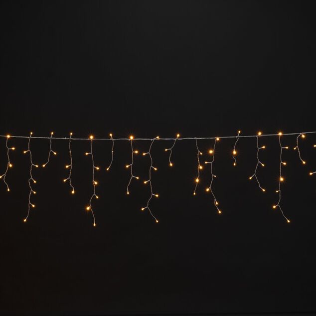 Guirlande de No&euml;l bordure de toit XXL 400LED blanc chaud L1190cm