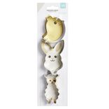 Emporte-pi&egrave;ces x3 sp&eacute;cial P&acirc;ques acier inoxydable L13cm