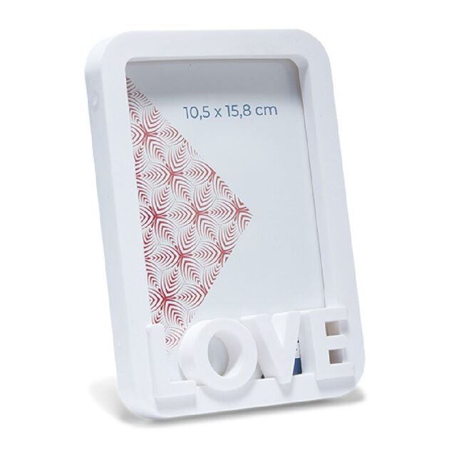 Cadre photo Love plastique 11.5x16.5cm pour photo 10x15cm (2 mod&egrave;les)