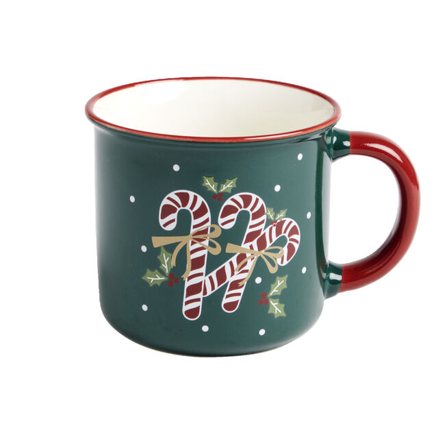 Lot de 4 mugs en c&eacute;ramique d&eacute;cor No&euml;l 365ml