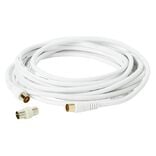 Cordon antenne blanc L.5 m avec adaptateur