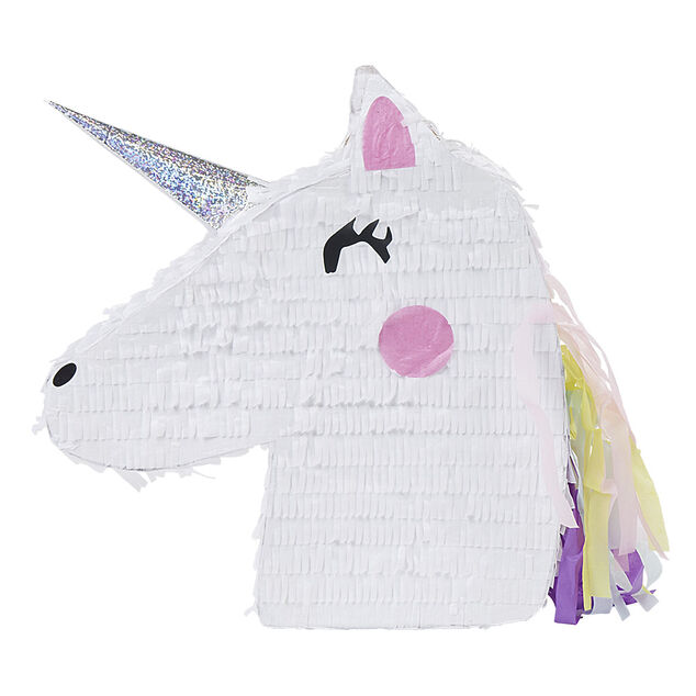 Pi&ntilde;ata licorne en carton &agrave; remplir 40x9xH41.5cm