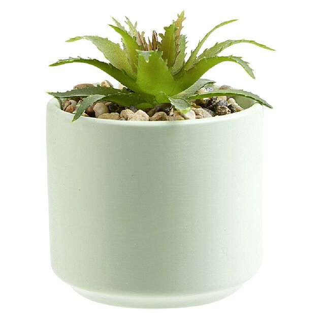 Plante artificielle avec pot c&eacute;ramique