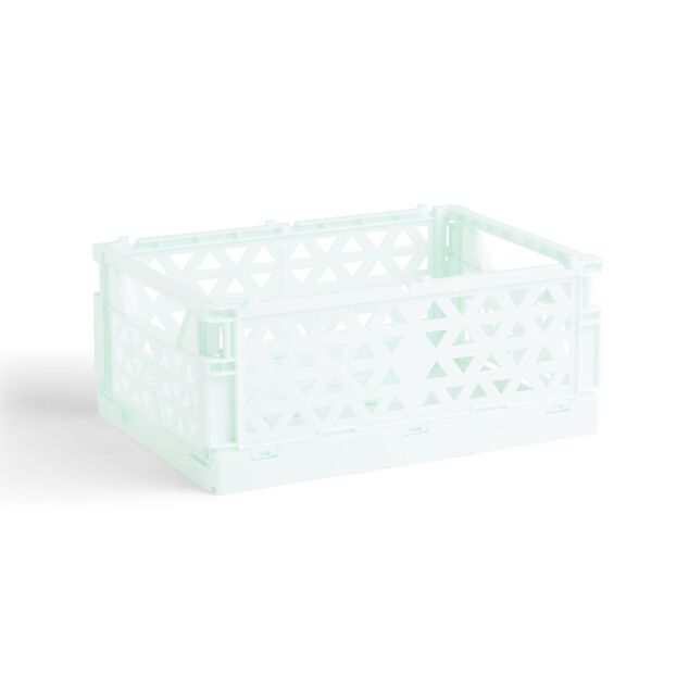 Caisse pliable vert pastel 3,4L - 24x17xH10cm