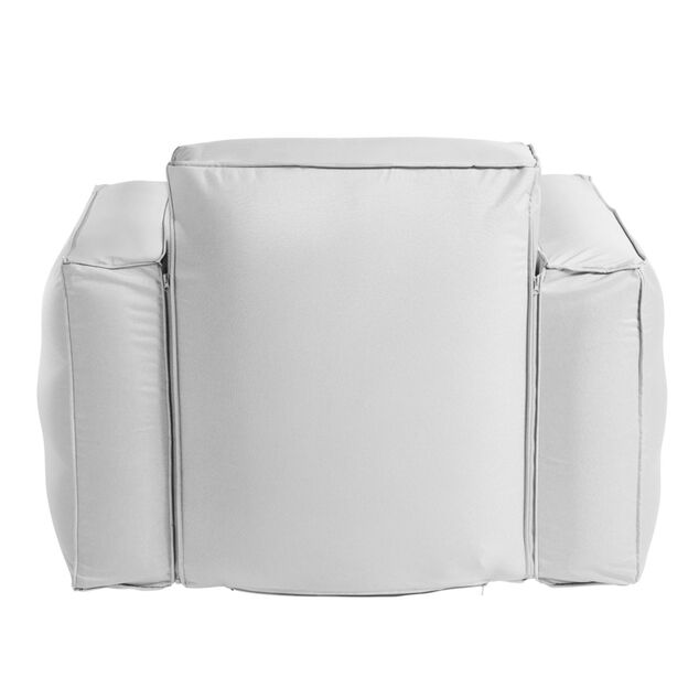 Fauteuil gonflable Burbuja modulable déperlant déhoussable gris 60xP80xH70cm