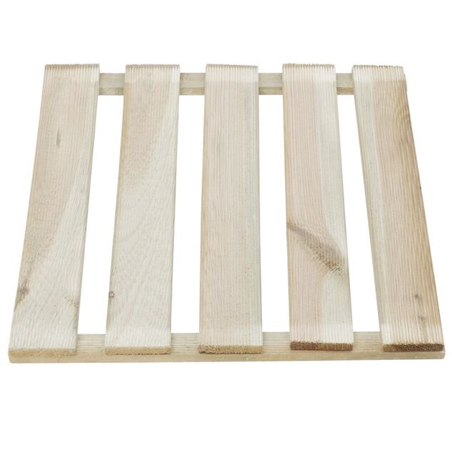 Dalle carr&eacute;e en bois naturel et vert