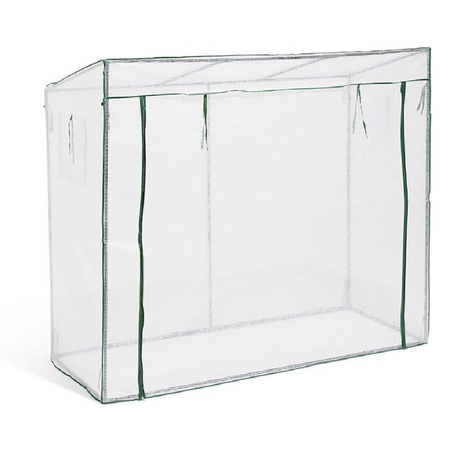 Serre &agrave; tomates transparente et verte 200x80xH169cm - 1,6m&sup2;