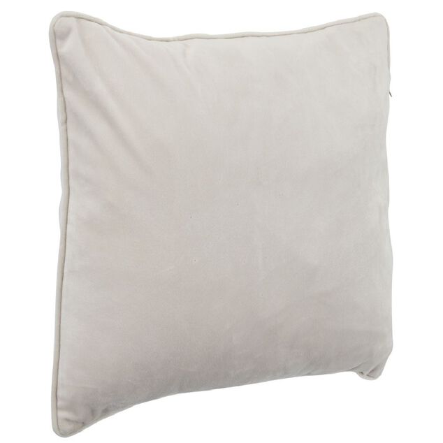 Housse de coussin imitation velours 50x30cm beige
