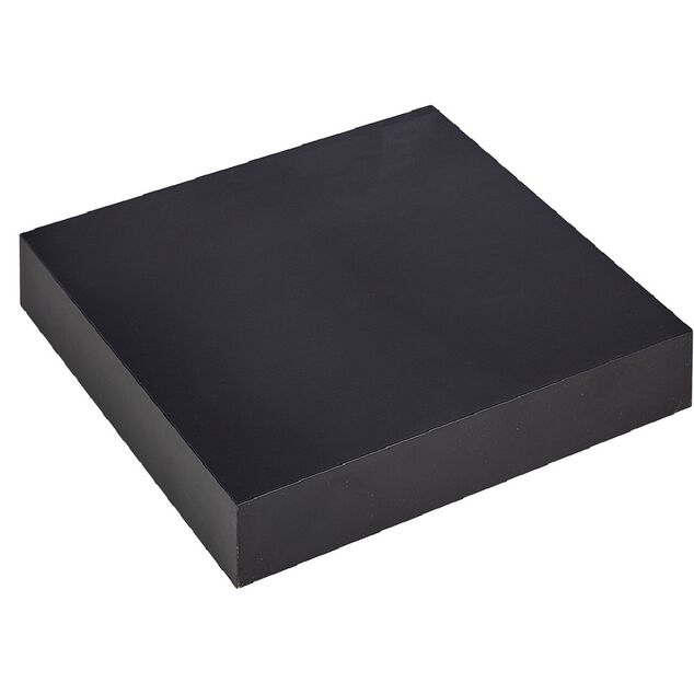 &Eacute;tag&egrave;re murale carr&eacute;e bois noir