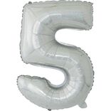 Ballon chiffre 5 en aluminium