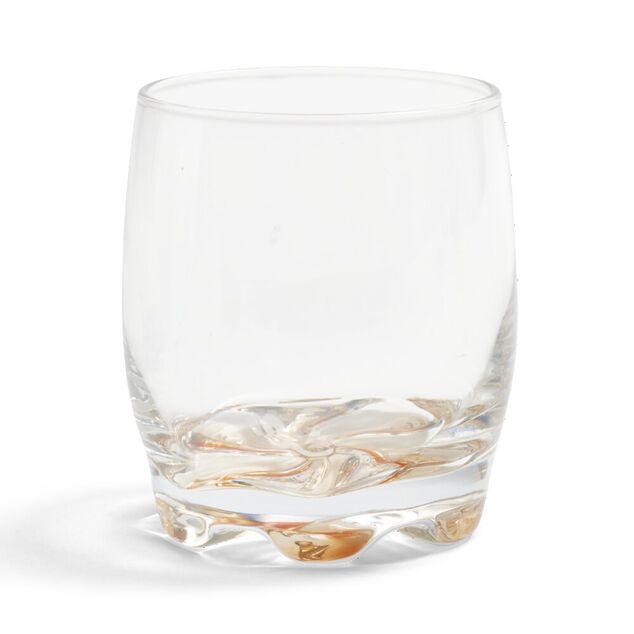 Lot de 3 verres 29cl en verre transparent fond color&eacute; rose/violet/orange