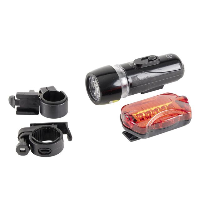 Set de phares pour v&eacute;lo avant et arri&egrave;re