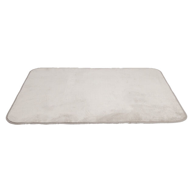 Tapis rectangulaire uni gris 90x130 cm