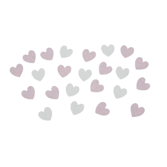 Confetti coeur rose et blanc 30g