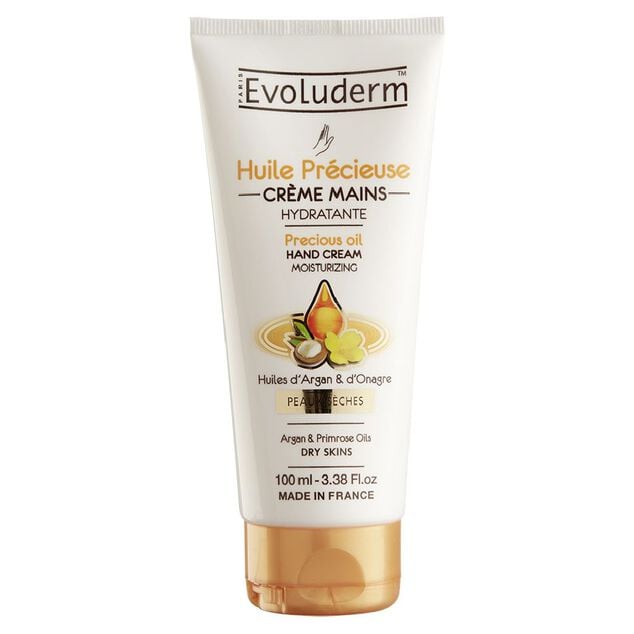Cr&egrave;me pour les mains Evoluderm huile pr&eacute;cieuse 100 ml